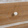 Mesita de Noche COUNTRY Natural Blanco Madera de abeto 50 x 35 x 55 cm