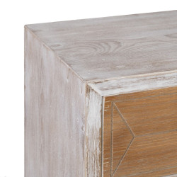 Mesita de Noche COUNTRY Natural Blanco Madera de abeto 50 x 35 x 55 cm