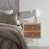 Mesita de Noche COUNTRY Natural Blanco Madera de abeto 50 x 35 x 55 cm