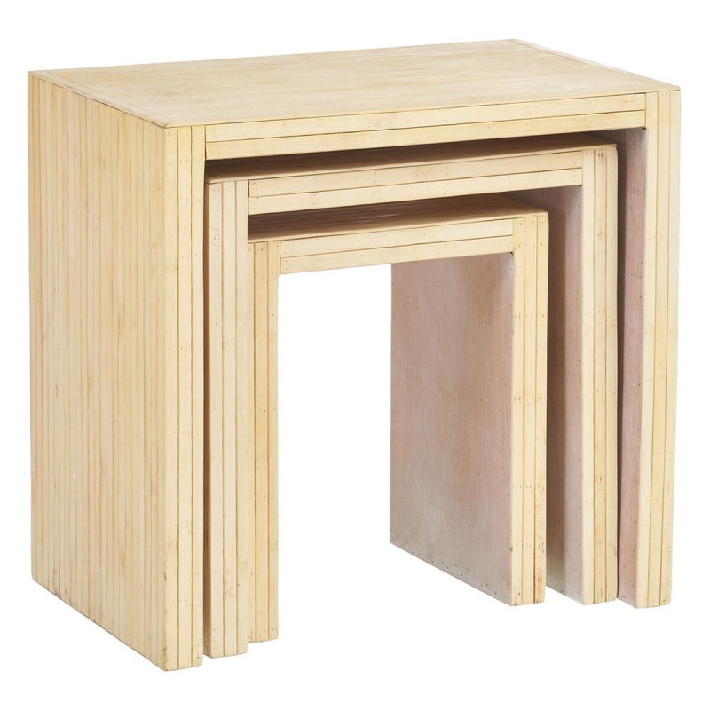 Mesa auxiliar 60 x 40,5 x 58 cm Natural Mesa auxiliar 60 x 40,5 x 58 cm Natural