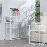 Recibidor SQUARE Metal Blanco 80 x 30 x 80 cm (3 Piezas)