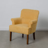 Sillón 77 x 64 x 88 cm Tejido Sintético Madera Mostaza
