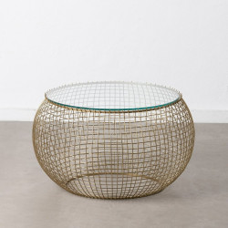 Mesa de Centro 74 x 74 x 44 cm Cristal Hierro