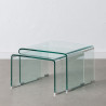 Mesa auxiliar 50 x 45 x 33 cm Transparente (2 Unidades)