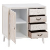 Recibidor con Cajones DUNE Natural Blanco Madera de abeto 80 x 40 x 80