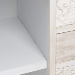 Recibidor con Cajones DUNE Natural Blanco Madera de abeto 80 x 40 x 80
