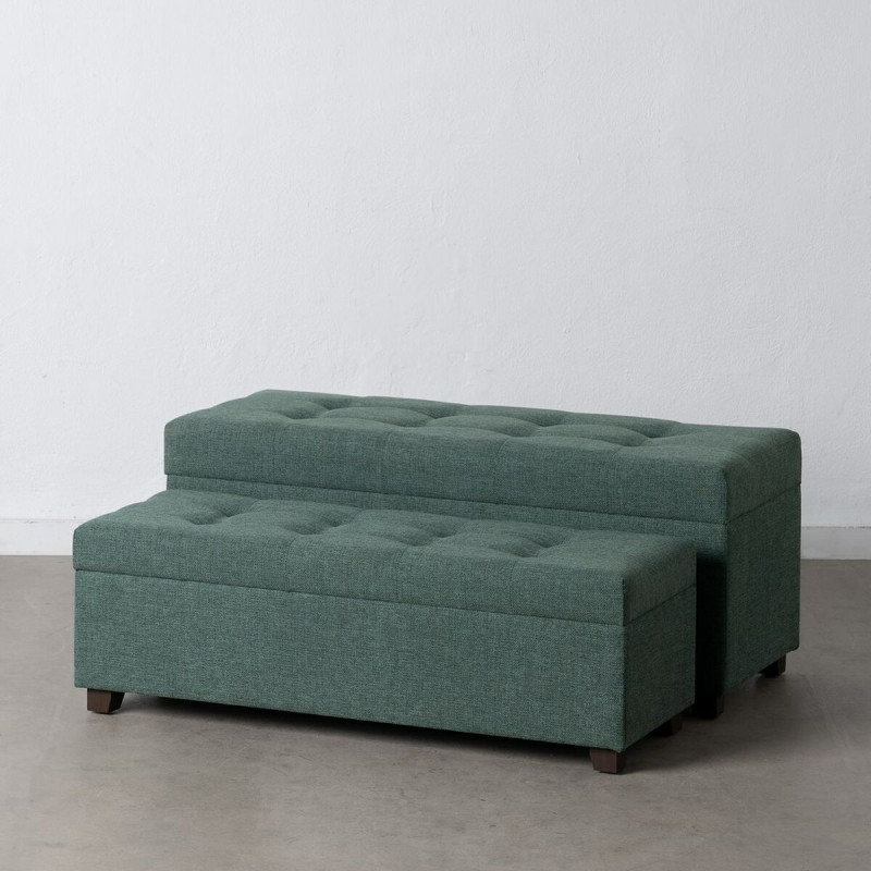 Baúl 102 x 41 x 43 cm Tejido Sintético Madera Baúl 102 x 41 x 43 cm Tejido Sintético Madera