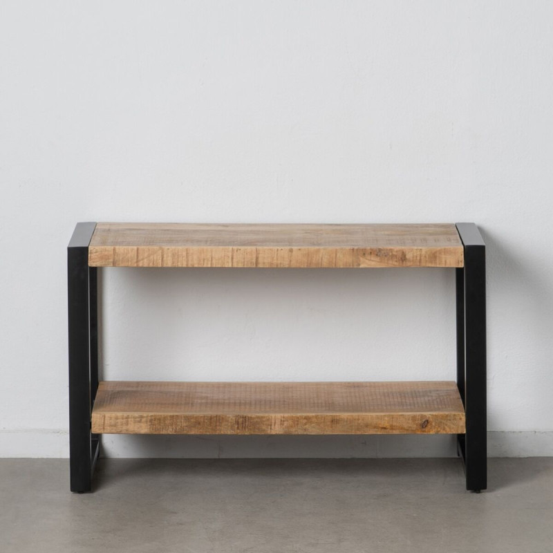 Mesa auxiliar MANGO 100 x 40 x 60 cm Natural Negro Madera Hierro Mesa auxiliar MANGO 100 x 40 x 60 cm Natural Negro Madera Hierro