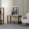 Mesa auxiliar MANGO 100 x 40 x 60 cm Natural Negro Madera Hierro