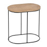 Mesa auxiliar 60 x 39,5 x 60 cm Natural Negro Metal Madera (2 Unidades