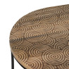 Mesa auxiliar 60 x 39,5 x 60 cm Natural Negro Metal Madera (2 Unidades