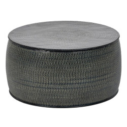 Mesa auxiliar 66 x 66 x 34,5 cm Negro Aluminio (3 Unidades)