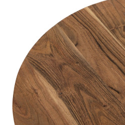 Juego de 3 mesas Madera Metal Hierro Madera de acacia 50 x 50 x 45 cm
