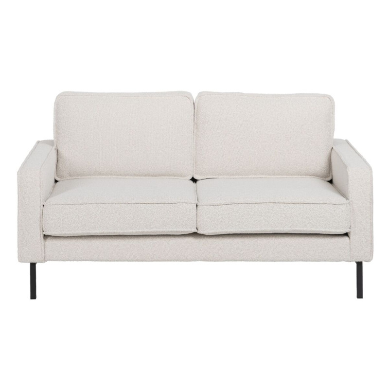 Sofá 163 x 87 x 90 cm Tejido Sintético Beige Metal Sofá 163 x 87 x 90 cm Tejido Sintético Beige Metal