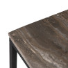 Mesa auxiliar 45 x 35 x 63,5 cm Marrón Crema Mármol Hierro (2 Unidad