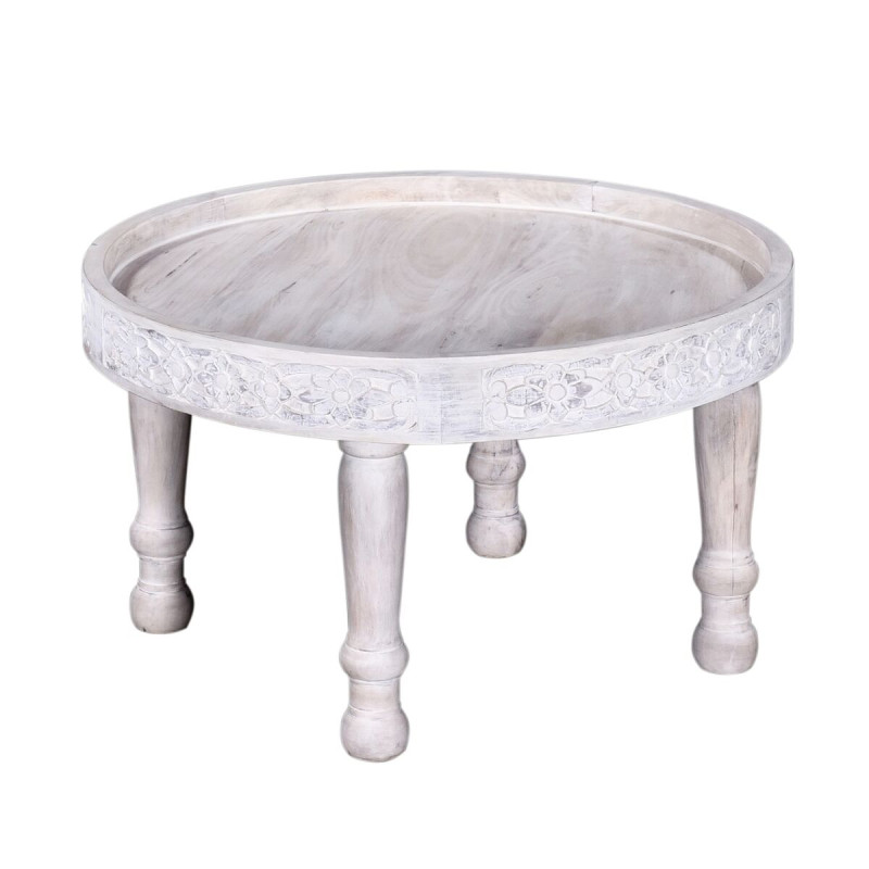 Mesa de Centro Madera de mango 70 x 70 x 40 cm Mesa de Centro Madera de mango 70 x 70 x 40 cm