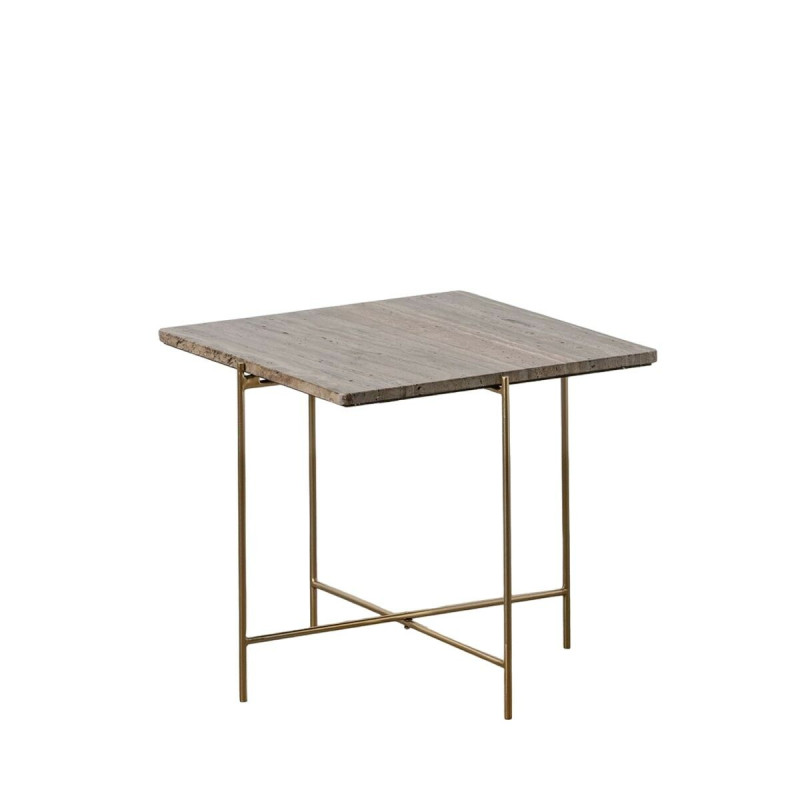 Mesa de Centro Mármol Hierro 50 x 50 x 45 cm Mesa de Centro Mármol Hierro 50 x 50 x 45 cm