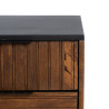 Mesita de Noche ABNER Marrón Negro Hierro Madera de mango 40 x 40 x 5