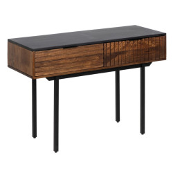 Consola ABNER Marrón Negro Metal Hierro Madera de mango 110 x 40 x 76
