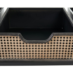 Recibidor con Cajones BRICK Perchero Marrón Negro Hierro 111 x 37 x 1