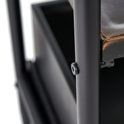 Recibidor con Cajones BRICK Perchero Marrón Negro Hierro 111 x 37 x 1