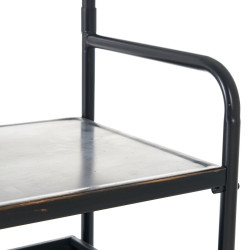 Recibidor con Cajones BRICK Perchero Marrón Negro Hierro 111 x 37 x 1