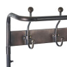 Recibidor con Cajones BRICK Perchero Marrón Negro Hierro 111 x 37 x 1