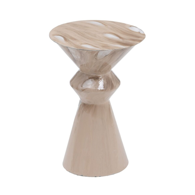 Mesa auxiliar Beige Hierro 34 x 34 x 50 cm Mesa auxiliar Beige Hierro 34 x 34 x 50 cm