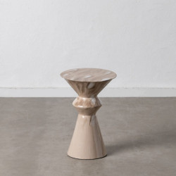 Mesa auxiliar Beige Hierro 34 x 34 x 50 cm