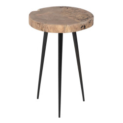 Juego de 3 mesas Natural Hierro 40 x 38 x 62,3 cm (3 Unidades)