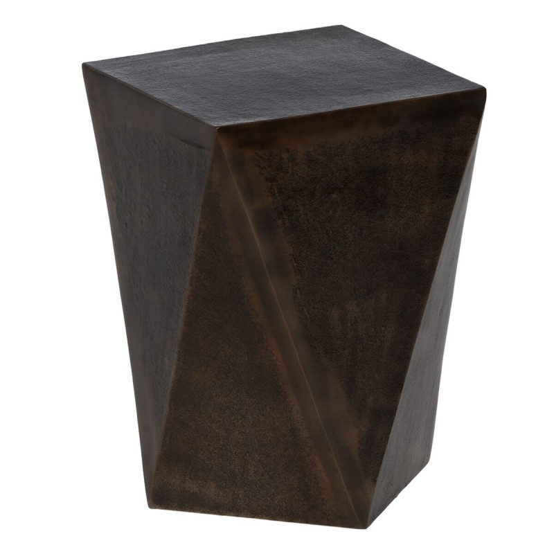 Mesita Auxiliar Bronce Aluminio 30 x 30 x 43,5 cm Mesita Auxiliar Bronce Aluminio 30 x 30 x 43,5 cm