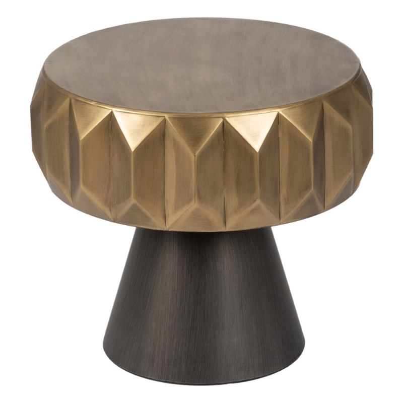 Mesa de Centro Negro Dorado Hierro 49 x 49 x 45,5 cm Mesa de Centro Negro Dorado Hierro 49 x 49 x 45,5 cm