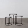 Juego de 3 mesas Negro Gris Hierro 45 x 45 x 51 cm (3 Unidades)