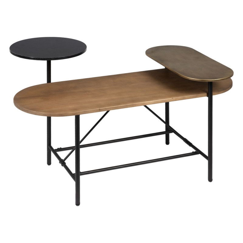 Mesa de Centro Dorado Madera Hierro 116 x 76 x 64 cm Mesa de Centro Dorado Madera Hierro 116 x 76 x 64 cm