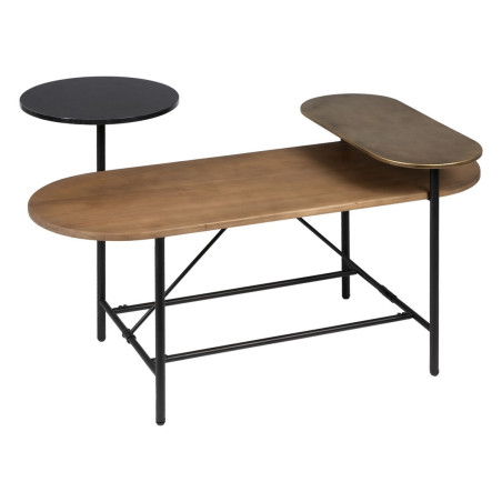 Mesa de Centro Dorado Madera Hierro 116 x 76 x 64 cm