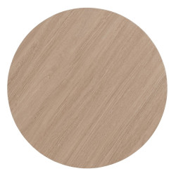 Mesa de Centro Negro Natural Hierro Madera MDF 65 x 65 x 37,5 cm