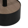 Mesa de Centro Negro Natural Hierro Madera MDF 65 x 65 x 37,5 cm