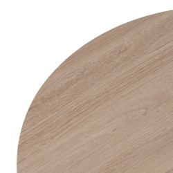 Mesa de Centro Negro Natural Hierro Madera MDF 65 x 65 x 37,5 cm