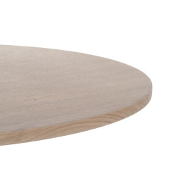 Mesa de Centro Negro Natural Hierro Madera MDF 65 x 65 x 37,5 cm