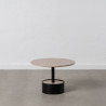 Mesa de Centro Negro Natural Hierro Madera MDF 65 x 65 x 37,5 cm