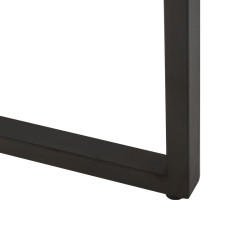Consola Negro Natural Hierro Cristal Templado Madera de abeto 134 x 32