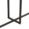 Consola Negro Natural Hierro Cristal Templado Madera de abeto 134 x 32