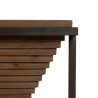 Consola Negro Natural Hierro Cristal Templado Madera de abeto 134 x 32