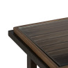 Consola Negro Natural Hierro Cristal Templado Madera de abeto 134 x 32