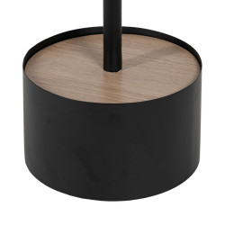 Mesa de Centro Negro Natural Hierro Madera MDF 50 x 50 x 45 cm