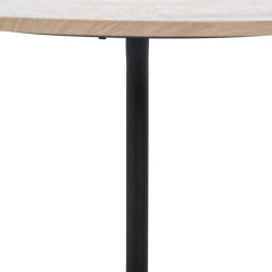 Mesa de Centro Negro Natural Hierro Madera MDF 50 x 50 x 45 cm