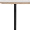 Mesa de Centro Negro Natural Hierro Madera MDF 50 x 50 x 45 cm
