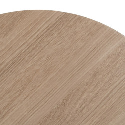 Mesa de Centro Negro Natural Hierro Madera MDF 50 x 50 x 45 cm
