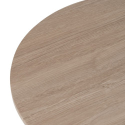 Mesa de Centro Negro Natural Hierro Madera MDF 50 x 50 x 45 cm
