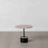 Mesa de Centro Negro Natural Hierro Madera MDF 50 x 50 x 45 cm
